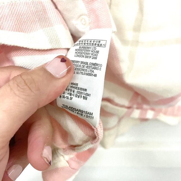 Burberry Pink Tan Tartan Infant Dress Size 18M - Picture 7 of 8